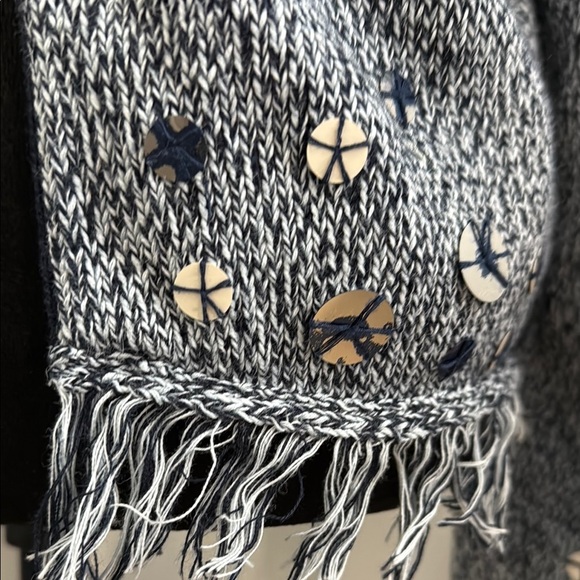 COPY - Coldwater Creek Gray and Blue Cardigan Sweater - Picture 2 of 4